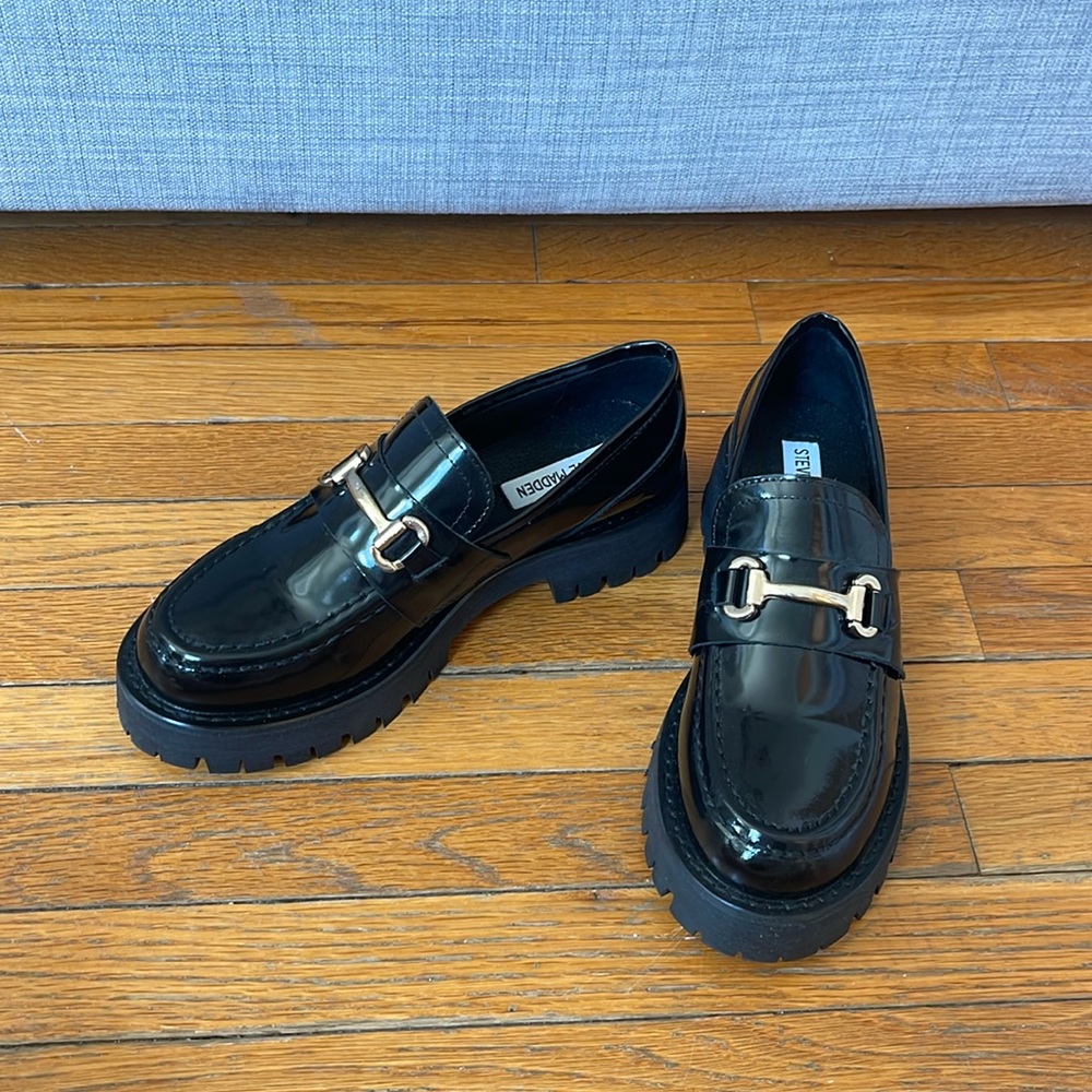 Steve Madden - Lando Loafers (Patent leather, black, 7.5)